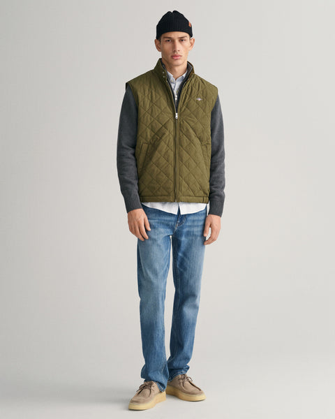 GANT 7006341-301 Quilted Windcheater Vest Military GREEN