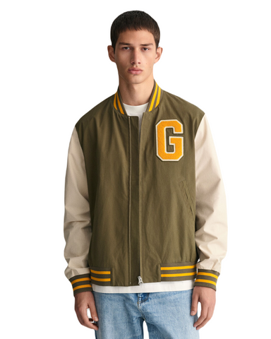 GANT 7006395-233 Light Varsity Jacket SOFT OAT GREEN