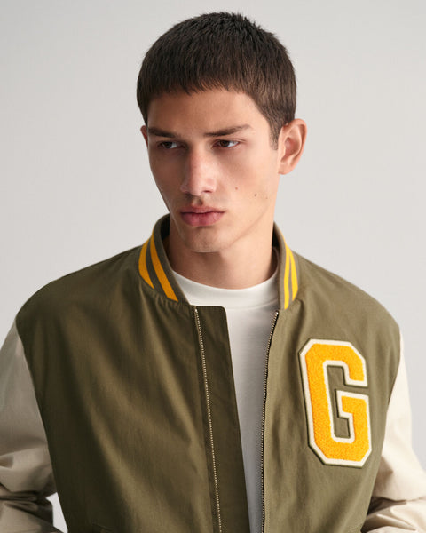 GANT 7006395-233 Light Varsity Jacket SOFT OAT GREEN