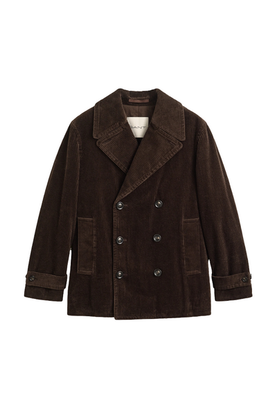 GANT 7006672-217 Corduroy Peacoat Jacket DARK BROWN
