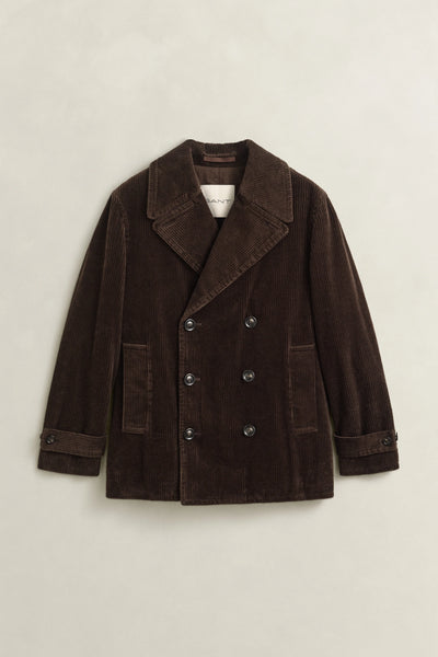 GANT 7006672-217 Corduroy Peacoat Jacket DARK BROWN