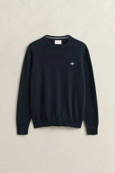 GANT 8030561-433 Classic Cotton Crew Neck Pullover EVENING BLUE