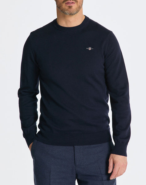 GANT 8060068-433 Cotton-Wool Pullover Girocollo EVENING BLU