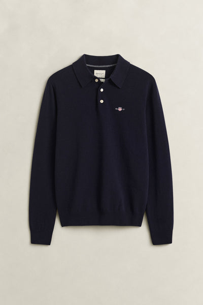 GANT 8060109-410 Superfine Lambswool Classic Polo BLU NAVY