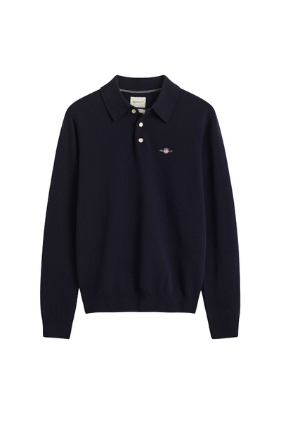 GANT 8060109-410 Superfine Lambswool Classic Polo BLU NAVY