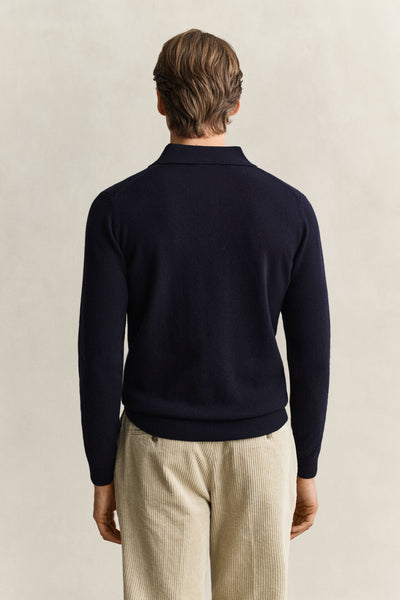 GANT 8060109-410 Superfine Lambswool Classic Polo BLU NAVY