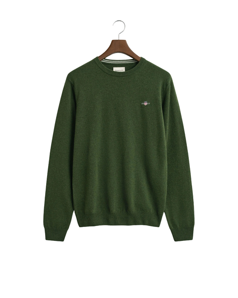 GANT 87211-303 Superfine Lambswool Pullover Girocollo MOSS GREEN