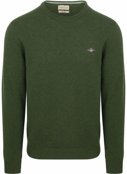 GANT 87211-303 Superfine Lambswool Pullover Girocollo MOSS GREEN