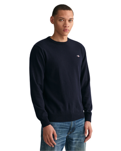 GANT 87211-410 Superfine Lambswool Crewneck Sweater Navy BLUE