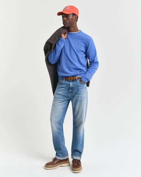 GANT 87211-419 Superfine Lambswool Pullover Girocollo PERFECT BLUE