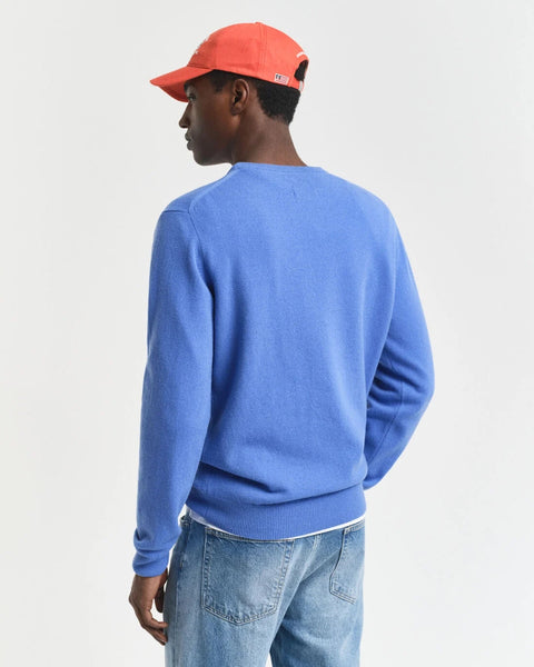 GANT 87211-419 Superfine Lambswool Pullover Girocollo PERFECT BLUE