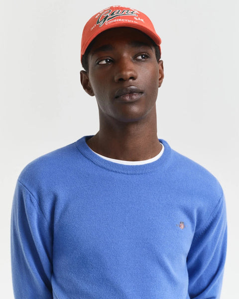 GANT 87211-419 Superfine Lambswool Pullover Girocollo PERFECT BLUE
