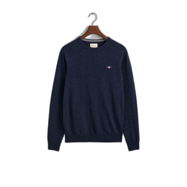 GANT 87211-480 Superfine Lambswool Pullover Girocollo DARK NAVY MELANGE