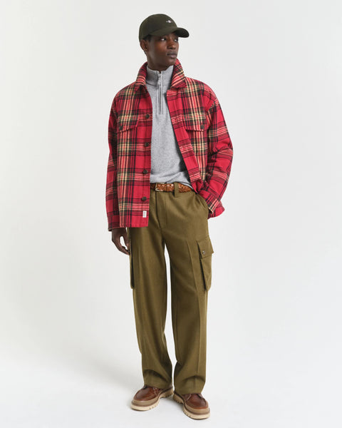 GANT 87213-095 Superfine Lambswool Half Zip Pullover Mezza Zip GREY MELANGE