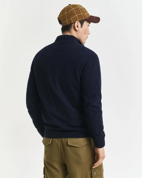 GANT 86213-410 Superfine Lambswool Half Zip Pullover BLU Navy
