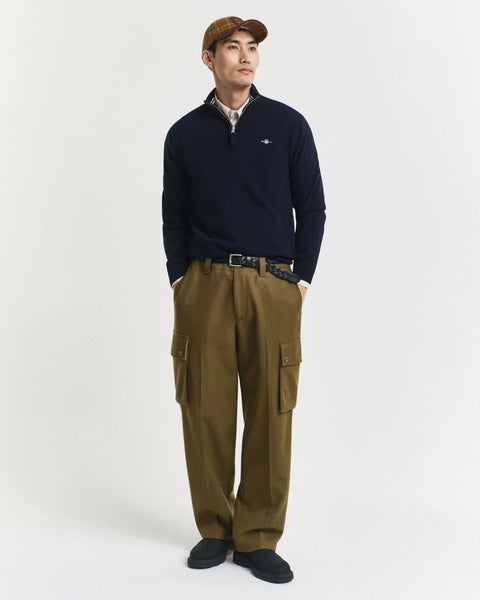 GANT 86213-410 Superfine Lambswool Half Zip Pullover BLU Navy