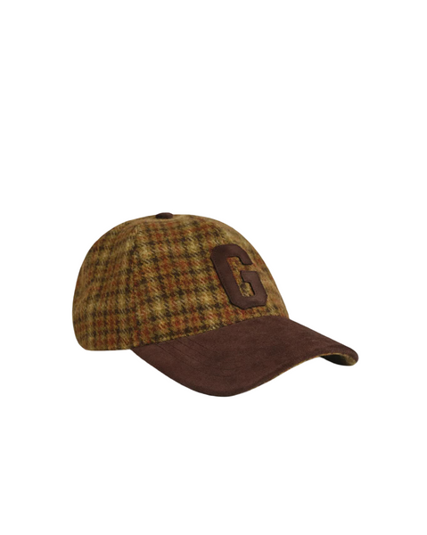GANT 9901291-249 Checked Wool Cap PEANUT BUTTER BROWN