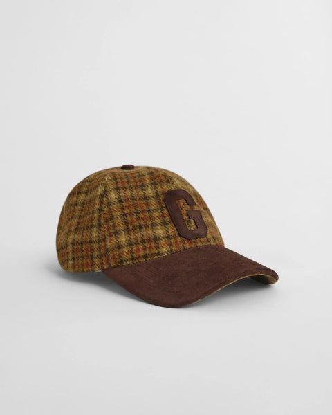 GANT 9901291-249 Checked Wool Cap PEANUT BUTTER BROWN