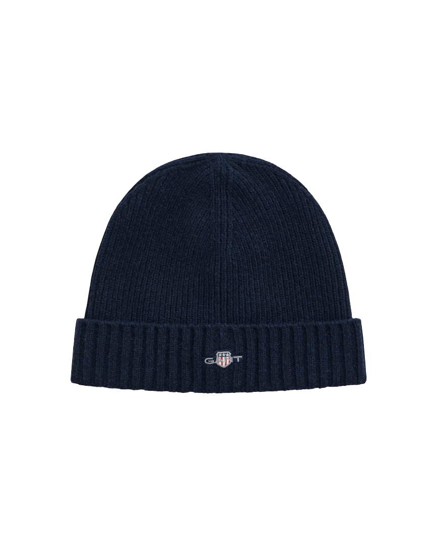 GANT 9910023-410 Berretto in Lana Shield BLU NAVY