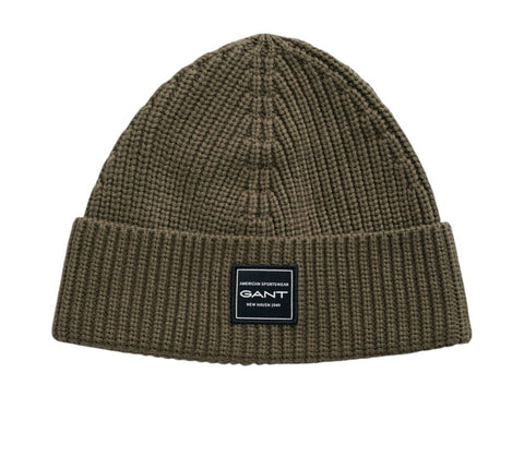 GANT 9911033-301 Cotton Ribbed Cap JUNIPER GREEN
