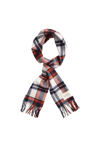 GANT 9920308-130 Checked Scarf sciarpa uomo CREAM BLUE