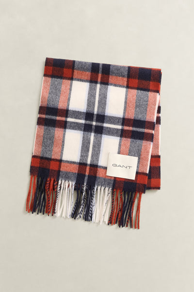 GANT 9920308-130 Checked Scarf sciarpa uomo CREAM BLUE
