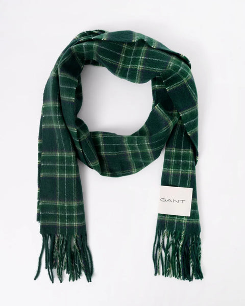 GANT 9920308-374 Checked Scarf sciarpa uomo TARTAN GREEN