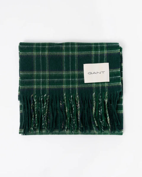 GANT 9920308-374 Checked Scarf sciarpa uomo TARTAN GREEN