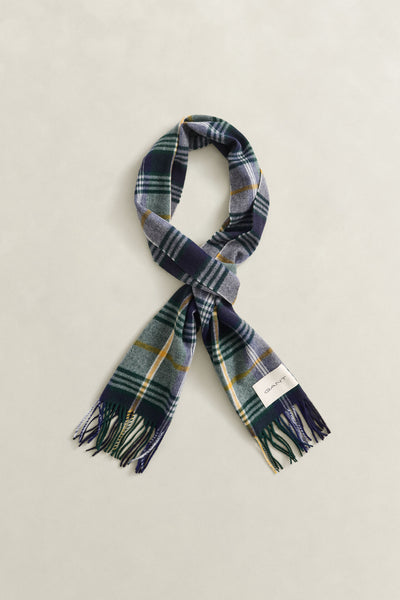 GANT 9920308-410 Checked Scarf sciarpa uomo MARINE GREEN