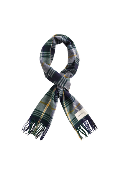 GANT 9920308-410 Checked Scarf sciarpa uomo MARINE GREEN
