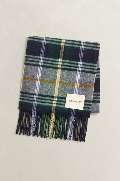 GANT 9920308-410 Checked Scarf sciarpa uomo MARINE GREEN