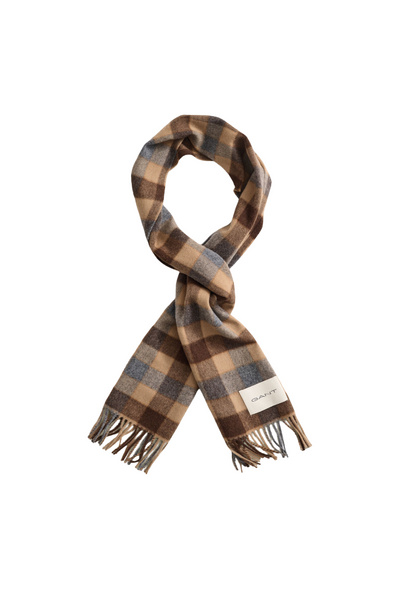 GANT 9920310-213 Checked Scarf sciarpa uomo WARM KHAKI