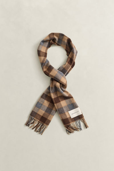 GANT 9920310-213 Checked Scarf sciarpa uomo WARM KHAKI