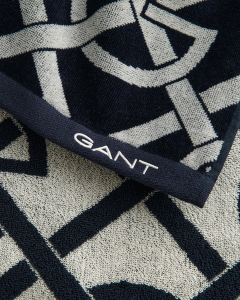 GANT G-Pattern Beach Towel EVENING BLUE