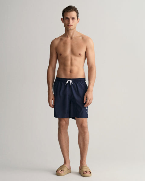 GANT Lightweight Logo Swim Shorts MARINE BLUE