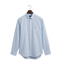 GANT 3000230-456 Reg Oxford Banker Stripe B.D. Shirt Camicia Rigato LIGHT BLUE