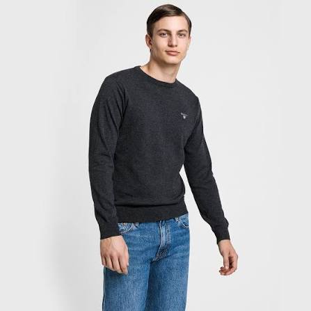 GANT 83101-097 Cotton-Wool Pullover Crew Neck Antracit Grey