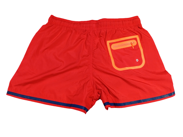 SUN68 H19103-10 Swim Short Side Band Boxer Mare Uomo Red (Rosso)