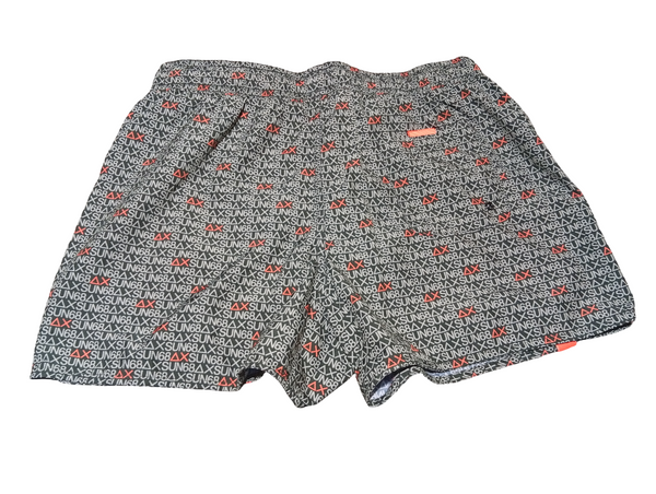 SUN68 H19109-11 Swim Short Logo Fluo Boxer Mare Uomo Fantasia Fluo Black