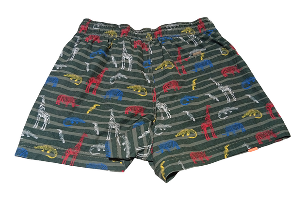 SUN68 H19116-1910 Swim Short Big Print Boxer Mare Uomo Fantasia - Military-Red
