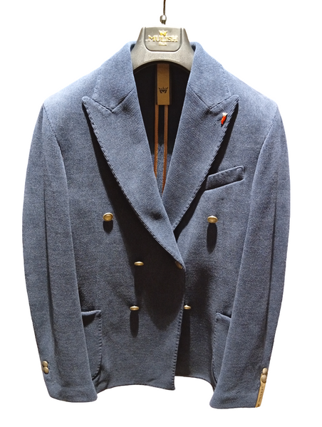 Mulish GKS717 Giacca Blazer BLU in Velluto Doppio Petto