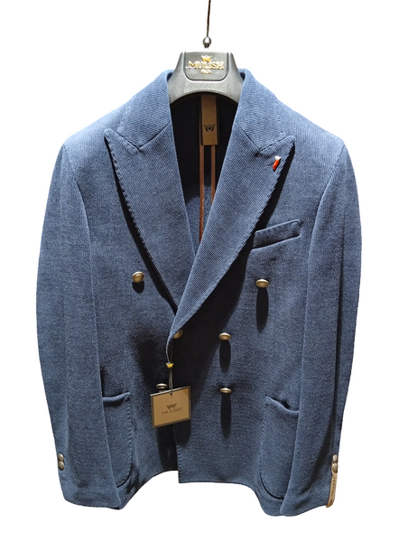 Mulish GKS717 Giacca Blazer BLU in Velluto Doppio Petto
