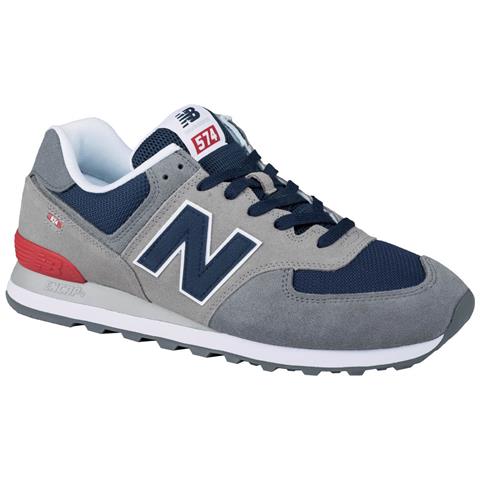 NEW BALANCE ML574EAD Scarpe Sneakers Uomo NAVY Grey Red