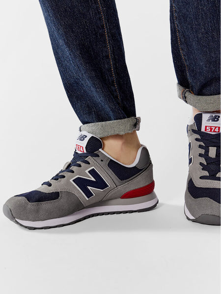 NEW BALANCE ML574EAD Scarpe Sneakers Uomo NAVY Grey Red