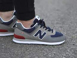 NEW BALANCE ML574EAD Scarpe Sneakers Uomo NAVY Grey Red