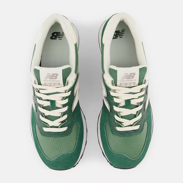 NEW BALANCE U574FG2 Scarpe Sneakers Uomo Suede Nightwatch GREEN con jade