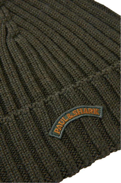 Paul &amp; Shark 14317150-036 Water Repellent English Rib Hat OLIVE GREEN