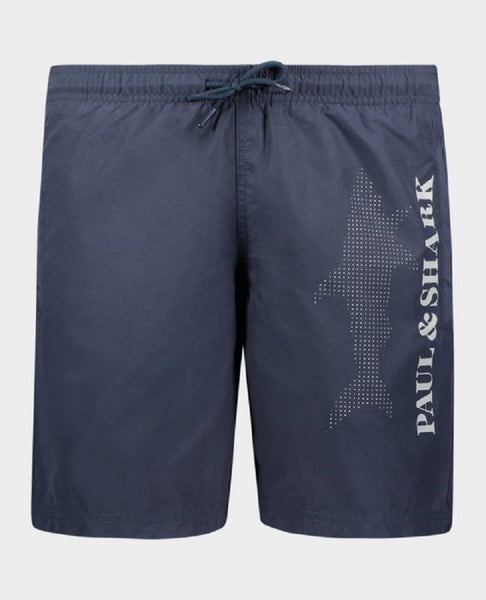 Paul & Shark 21415060-013 Mega Shark Reflex Short Boxer Mare Uomo Beach-Wear NAVY BLUE