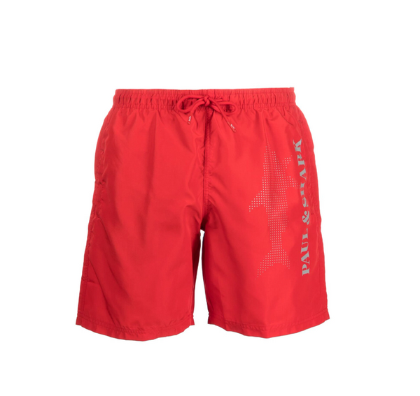 Paul & Shark 21415060-577 Mega Shark Reflex Short Boxer Mare Uomo Beach-Wear RED