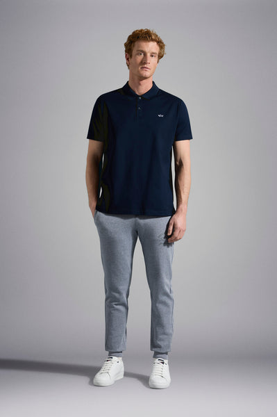 Paul & Shark COP1013-13 Short Sleeve Polo Shirt Piquet Cotton BLUE navy